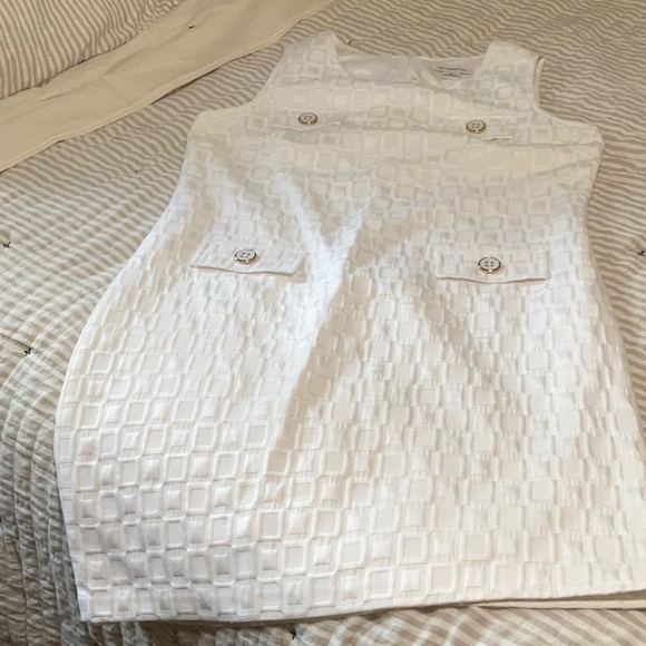 Liz Claiborne | Dresses | Liz Claiborne White Sleeveless A Line Dress 6 |  Poshmark
